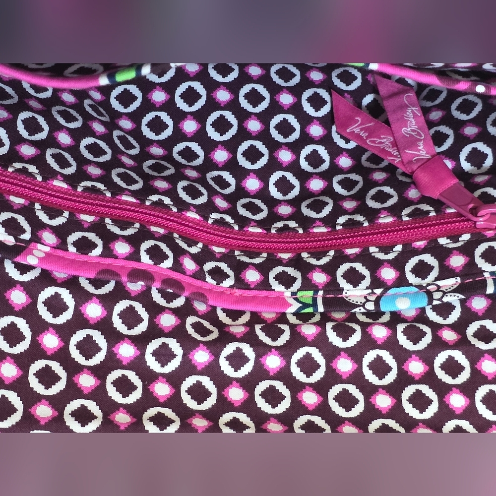 Vera Bradley Vintage Pink Quilted Kiss Lock Shoulder Bag Purse - Picture 6 of 10